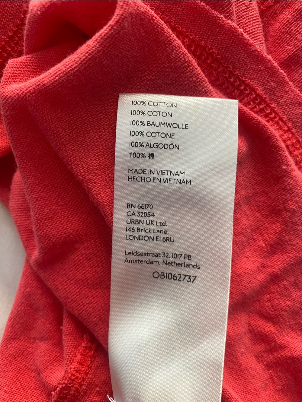 We The Free Coral-Red V-Neck Short Sleeve Tee - Picture 4 of 5